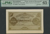 Banco Nacional Ultramarino, Mozambique, obverse and reverse archival photographs showing initial designs for 1000...