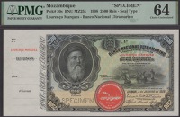Banco Nacional Ultramarino, Mozambique, specimen 2500 Reis, 2 January 1908, no serial number, Alfredo Mendes da...