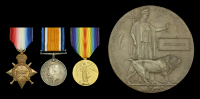 Three: Private J. McCabe, Essex Regiment, who was killed in action at Gallipoli on 6 August 1915

1914-15 Star...