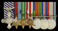 A Second World War Lancaster and Dakota pilot’s D.F.C. group seven awarded to Flight Lieutenant G. T. Stone, 460...