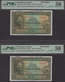 Banco Nacional Ultramarino, Portuguese Guinea, printers archival specimen 5 Escudos (3), 2 November 1944, serial...
