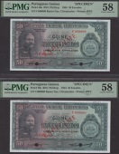 Banco Nacional Ultramarino, Portuguese Guinea, specimen 50 Escudos (5), 30 June 1964, serial numbers C000000, each...