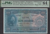 Banco Nacional Ultramarino, Portuguese Guinea, 100 Escudos, 30 June 1964, serial number C113172, Jose Guerreiro...