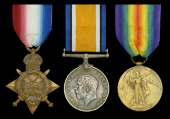 Three: Private J. W. Banner, Royal Fusiliers, who was severely wounded in action at Gallipoli in June...