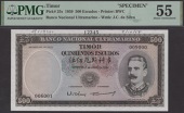 Banco Nacional Ultramarino, Timor, printers archival specimen 500 Escudos, 2 January 1959, serial number range...