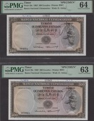 Banco Nacional Ultramarino, Timor, printers archival specimen 500 Escudos (2), 25 April 1963, serial number ranges...