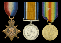 Three: Private H. Bentley, Royal Irish Fusiliers, who was killed in action at Gallipoli on 10 August 1915

1914-15...