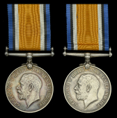 Family Group:
A fine ‘Gallipoli’ casualty British War Medal awarded to Sub Lieutenant W. V. Gilbert, Royal...
