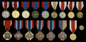 Poland, Fire Brigade Medal for the protection of life from fire, Gold; Fire Brigade Medal for the protection of life...