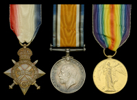 Three: Private F. Warren, Essex Regiment, who was killed in action at Gallipoli on 6 August 1915

1914-15 Star...