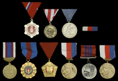 Croatia, Fire Service Order of Sacrifice; Fire Service 150th Anniversary Medal; Silver Medal for Dedicated Fire...