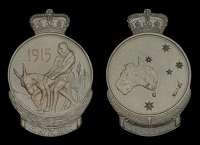 A.N.Z.A.C. Commemorative Medallion, bronze, 75mm x 50mm, the obverse scene depicting Private John Simpson...