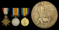 Three: Company Sergeant Major H. Cloy, Manchester Regiment, who was killed in action at Gallipoli on 7 August...