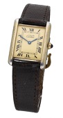 Must de Cartier. A lady’s gold plated rectangular wristwatch, Ref. 6 81006, Tank, circa 1990.
Movement:...
