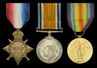 Three: Private W. F. Butler, Gloucestershire Regiment, who was killed in action at Gallipoli in the prelude to the...