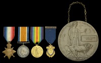 Six: Private W. E. Spurrey, Welsh Regiment, who was killed in action at Gallipoli in the assault on Sari Bair on 8...