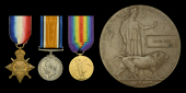Three: Private J. Reid, King’s Own Scottish Borderers, who was killed in action at Gallipoli on the first day of...