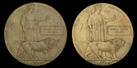 Memorial Plaque (2) (Frank William Gingell; Joseph Edwin Ormsby) both in original card envelopes, very fine and...