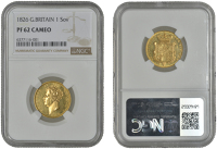 George IV (1820-1830), Proof Sovereign, 1826, edge grained, 7.98g/6h (Hill 11A; S 3801). Hairlines, otherwise...