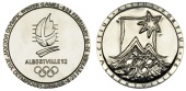 FRANCE, Winter Olympic Games, Albertville, 1992, a chromed steel Participant’s medal, unsigned [by Renée Mayot]...