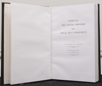 Pettiford, P.H., Notes on the Coining Processes for Royal Mint Apprentices, np, nd [London, 1952], iii + 209pp,...