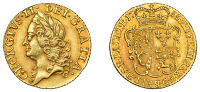 George II (1727-1760), Half-Guinea, 1755, old head left, rev. crowned shield of arms (EGC 657; MCE 363; S 3685)....