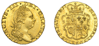 George III (1760-1820), Pre-1816 issues, Half-Guinea, 1775, fourth bust right, rev. crowned shield of arms (EGC 815;...