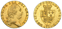 George III (1760-1820), Pre-1816 issues, Guinea, 1791, fifth bust right, rev. crowned, spade-shaped shield of arms...