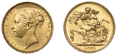 Australia, Victoria, Sovereign, 1880s, St. George rev., Sydney (Hill 117B; S 3858A). Lightly clouded with prooflike...