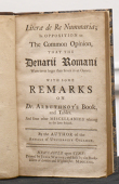 Smith, W., Literæ de Re Nummaria; In Opposition to The Common Opinion, that the Denarii Romani Were never larger...