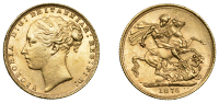 Victoria (1837-1901), Sovereign, 1876, St. George rev. (Hill 88; S 3856A). Extremely fine	 £600-£700