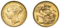 Victoria (1837-1901), Sovereign, 1872, St. George rev. (Hill 85; S 3856A). Lustrous, good extremely fine	 £600-£700