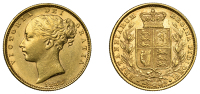 Australia, Victoria, Sovereign, 1883s, shield rev., Sydney (Hill 79; S 3855B). About extremely fine [Graded by NGC...