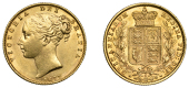 Australia, Victoria, Sovereign, 1877s, shield rev., Sydney (Hill 73; S 3855B). Lustrous, extremely fine [Graded by...