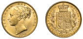 Victoria (1837-1901), Sovereign, 1872, shield rev., no die number (Hill 47; S 3853B). Lustrous, good extremely fine...