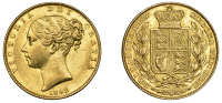 Victoria (1837-1901), Sovereign, 1842, open 2 in date (Hill 25A; S 3852). Cleaned, otherwise good very fine, rare...