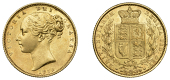 Victoria (1837-1901), Sovereign, 1852 (Hill 35; S 3852C). Some scratches, otherwise good very fine or a little...