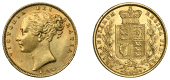 Victoria (1837-1901), Sovereign, 1854, ww incuse on truncation (Hill 37; S 3852D). Some light obverse hairlines,...