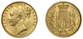 Victoria (1837-1901), Sovereign, 1855, ww incuse on truncation (Hill 38; S 3852D). Extremely fine, residual lustre...