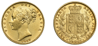 Victoria (1837-1901), Sovereign, 1857 (Hill 40; S 3852D). Lustre in peripheries, almost extremely fine [Graded by...