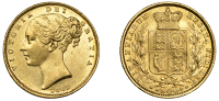 Victoria (1837-1901), Sovereign, 1862 (Hill 45; S 3852D). Lustrous, extremely fine [Graded by NGC as MS 60]	 £700-£900