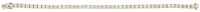 A diamond line bracelet, set with a continuous row of brilliant-cut diamonds, stamped ‘au750’, total diamond...