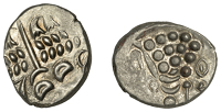 British Iron Age, DUROTRIGES, Uninscribed issues, ‘white gold’ Stater, Cranborne Chase type, disjointed head of...