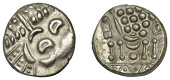 British Iron Age, DUROTRIGES, Uninscribed issues, silver Stater, Cranborne Chase type, disjointed head of Apollo...