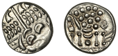 British Iron Age, DUROTRIGES, Uninscribed issues, ‘white gold’ Stater, Cranborne Chase type, disjointed head of...