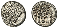 British Iron Age, DUROTRIGES, Uninscribed issues, ‘white gold’ Stater, Cranborne Chase type, disjointed head of...