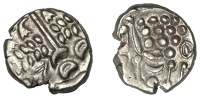 British Iron Age, DUROTRIGES, Uninscribed issues, ‘white gold’ Stater, Cranborne Chase type, disjointed head of...