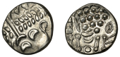 British Iron Age, DUROTRIGES, Uninscribed issues, ‘white gold’ Stater, Cranborne Chase type, disjointed head of...
