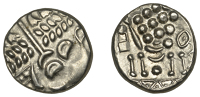 British Iron Age, DUROTRIGES, Uninscribed issues, ‘white gold’ Stater, Cranborne Chase type, disjointed head of...