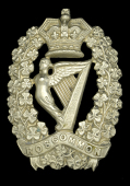 Roscommon Militia Glengararry Badge.
A very good die-stamped white metal example, circa 1874-1881, with a crown...